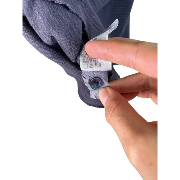 Standard James Perse Womens Charcoal Gray Waffle Knit Hoodie Top Size 3 - Picture 8 of 10